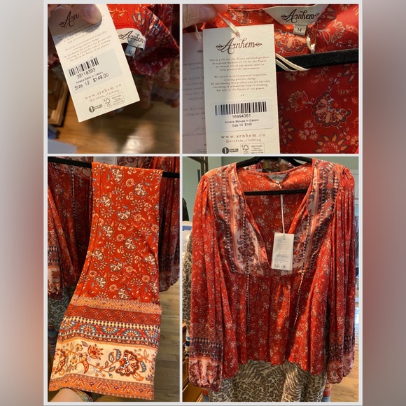 SOLD - Arnhem Amelie Cassis blouse and matching bells 14/12 AU - Picture 2 of 6